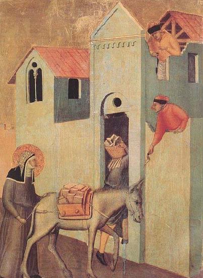 Pietro Lorenzetti Beata Umilta Transport Bricks to the Monastery Norge oil painting art